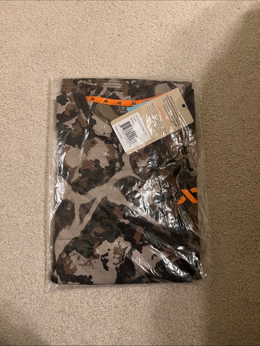 First Lite Men's Long Sleeve Camo Tee - Brown/Green
